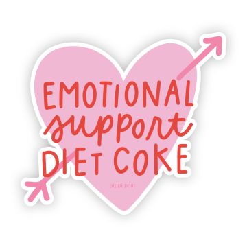 Emotional Support Diet Coke Decal Sticker